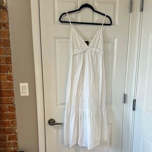White Spaghetti Strap Dress 100% Cotton - Banana Republic - size 2